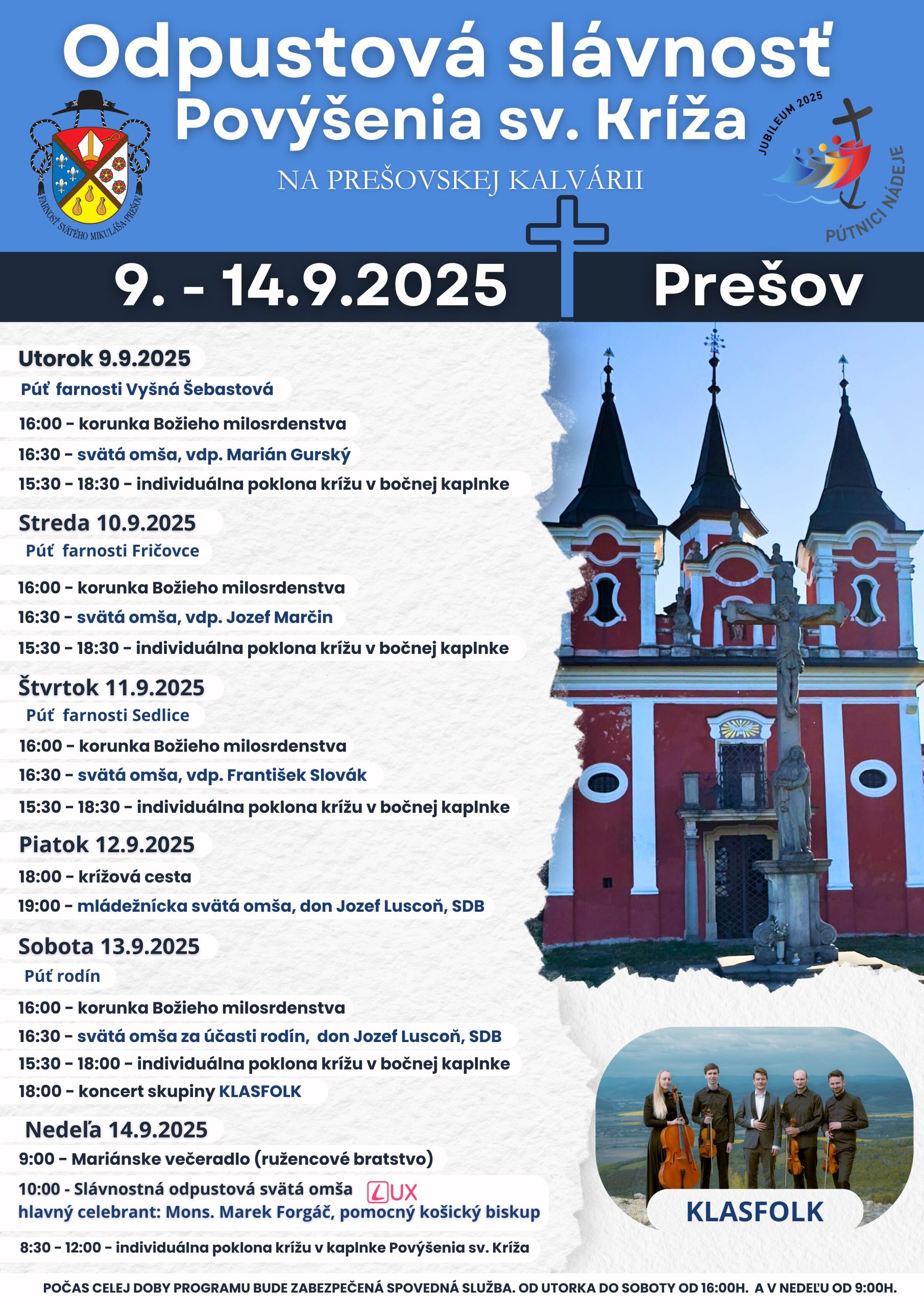 Koncert pri príležitosti Povýšenia sv. Kríža na Prešovskej Kalvárií